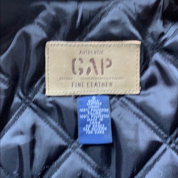 Awesome GAP black leather jacket Excellent cond - Picture 2 of 7